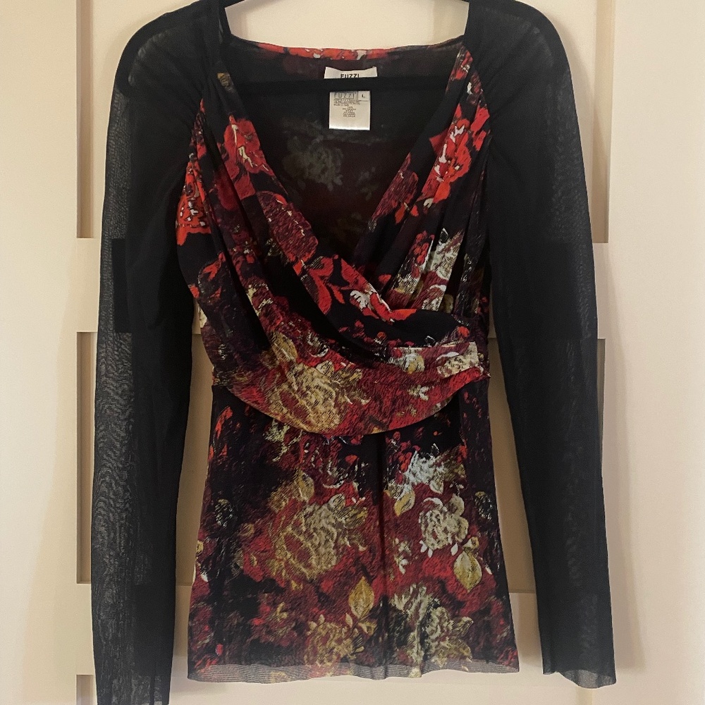 Fuzzi Black and Red Top